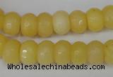 CCN151 15.5 inches 8*12mm faceted rondelle candy jade beads