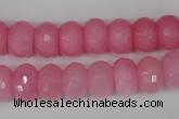 CCN152 15.5 inches 8*12mm faceted rondelle candy jade beads