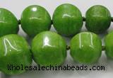 CCN1533 15.5 inches 8*8mm - 20*20mm pumpkin candy jade beads