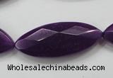 CCN1552 15.5 inches 15*40mm faceted marquise candy jade beads