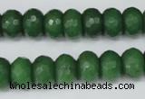 CCN156 15.5 inches 8*12mm faceted rondelle candy jade beads