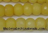 CCN161 15.5 inches 12*16mm faceted rondelle candy jade beads