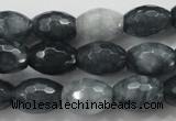 CCN1617 15.5 inches 10*14mm faceted rice candy jade beads