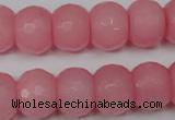 CCN163 15.5 inches 12*16mm faceted rondelle candy jade beads