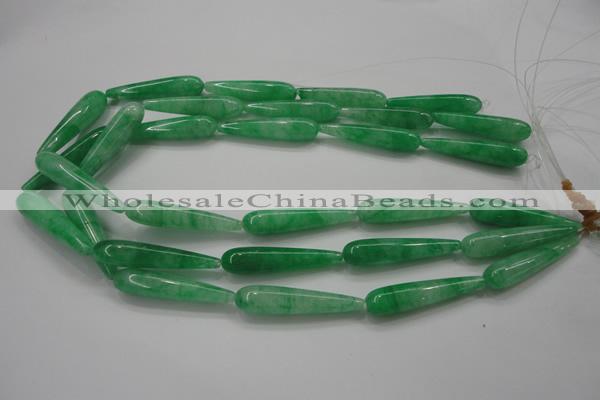 CCN1665 15.5 inches 8*40mm teardrop candy jade beads wholesale