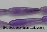 CCN1710 15.5 inches 8*40mm faceted teardrop candy jade beads wholesale