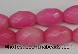 CCN180 15.5 inches 13*18mm faceted rice candy jade beads