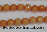 CCN1822 15 inches 8mm faceted round candy jade beads wholesale