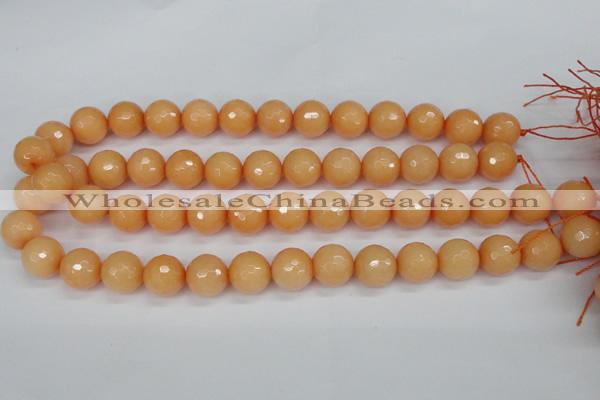 CCN1825 15 inches 14mm faceted round candy jade beads wholesale