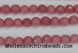 CCN1831 15 inches 6mm faceted round candy jade beads wholesale