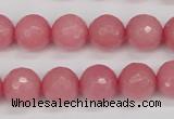 CCN1834 15 inches 12mm faceted round candy jade beads wholesale