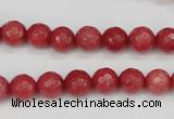 CCN1842 15 inches 8mm faceted round candy jade beads wholesale