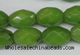 CCN185 15.5 inches 13*18mm faceted rice candy jade beads