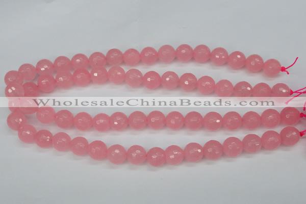 CCN1854 15 inches 12mm faceted round candy jade beads wholesale