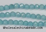 CCN1860 15 inches 4mm faceted round candy jade beads wholesale