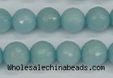 CCN1864 15 inches 12mm faceted round candy jade beads wholesale