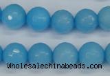 CCN1874 15 inches 12mm faceted round candy jade beads wholesale