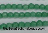 CCN1881 15 inches 6mm faceted round candy jade beads wholesale