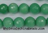 CCN1884 15 inches 12mm faceted round candy jade beads wholesale