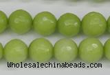 CCN1904 15 inches 12mm faceted round candy jade beads wholesale