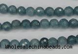 CCN1911 15 inches 6mm faceted round candy jade beads wholesale