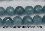 CCN1914 15 inches 12mm faceted round candy jade beads wholesale