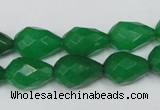 CCN194 15.5 inches 10*14mm faceted teardrop candy jade beads