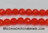 CCN1951 15 inches 6mm faceted round candy jade beads wholesale