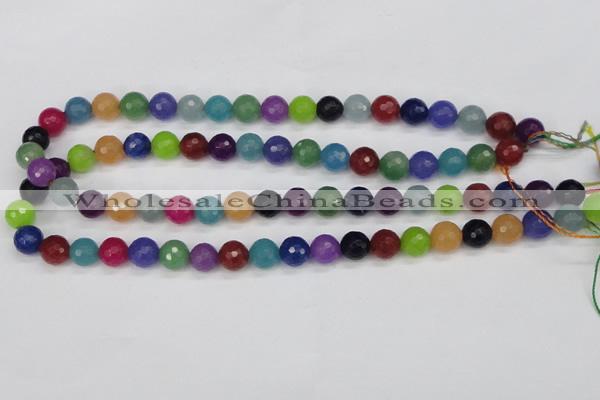 CCN1983 15 inches 10mm faceted round candy jade beads wholesale