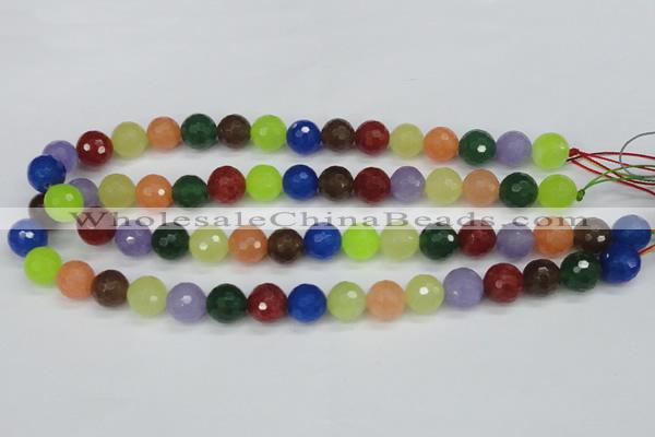 CCN1984 15 inches 12mm faceted round candy jade beads wholesale