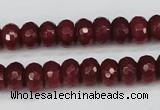 CCN1991 15 inches 6*10mm faceted rondelle candy jade beads wholesale