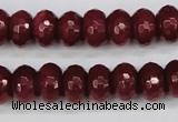 CCN1992 15 inches 8*12mm faceted rondelle candy jade beads wholesale