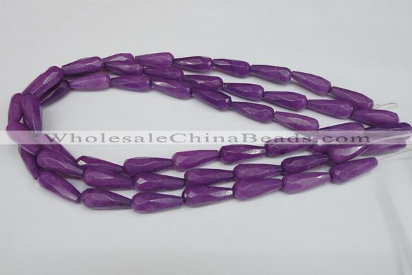 CCN200 15.5 inches 9*22mm faceted teardrop candy jade beads