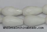 CCN201 15.5 inches 12*22mm faceted teardrop candy jade beads