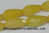 CCN202 15.5 inches 12*22mm faceted teardrop candy jade beads