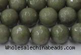 CCN2026 15 inches 12mm faceted round candy jade beads wholesale