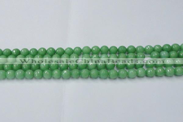 CCN2031 15 inches 8mm faceted round candy jade beads wholesale