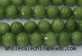 CCN2037 15 inches 6mm faceted round candy jade beads wholesale