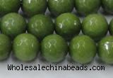 CCN2040 15 inches 12mm faceted round candy jade beads wholesale