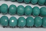 CCN2103 15.5 inches 8*12mm faceted rondelle candy jade beads