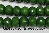 CCN2109 15.5 inches 8*12mm faceted rondelle candy jade beads