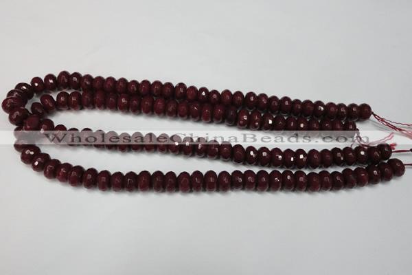 CCN2134 15.5 inches 6*10mm faceted rondelle candy jade beads