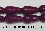 CCN2148 15.5 inches 10*20mm faceted teardrop candy jade beads