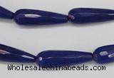 CCN2172 15.5 inches 8*25mm faceted teardrop candy jade beads