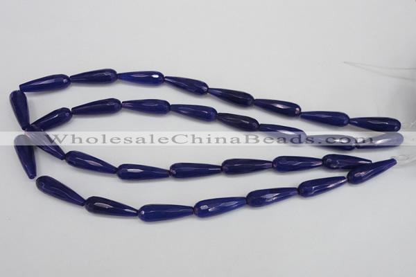 CCN2172 15.5 inches 8*25mm faceted teardrop candy jade beads