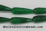 CCN2174 15.5 inches 8*25mm faceted teardrop candy jade beads