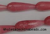 CCN2182 15.5 inches 10*30mm faceted teardrop candy jade beads