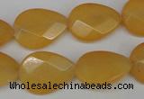 CCN2192 15.5 inches 15*20mm faceted flat teardrop candy jade beads