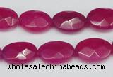 CCN220 15.5 inches 12*16mm faceted oval candy jade beads