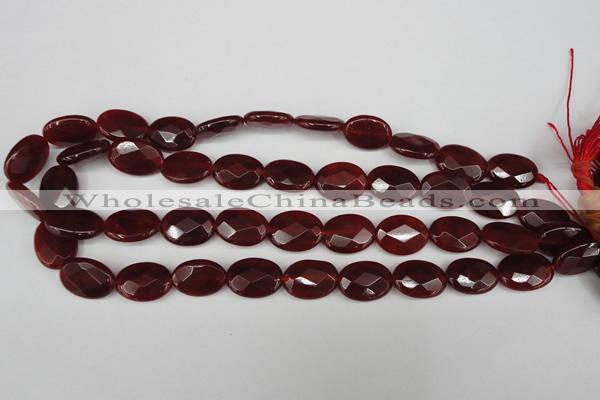 CCN2207 15.5 inches 13*18mm faceted oval candy jade beads